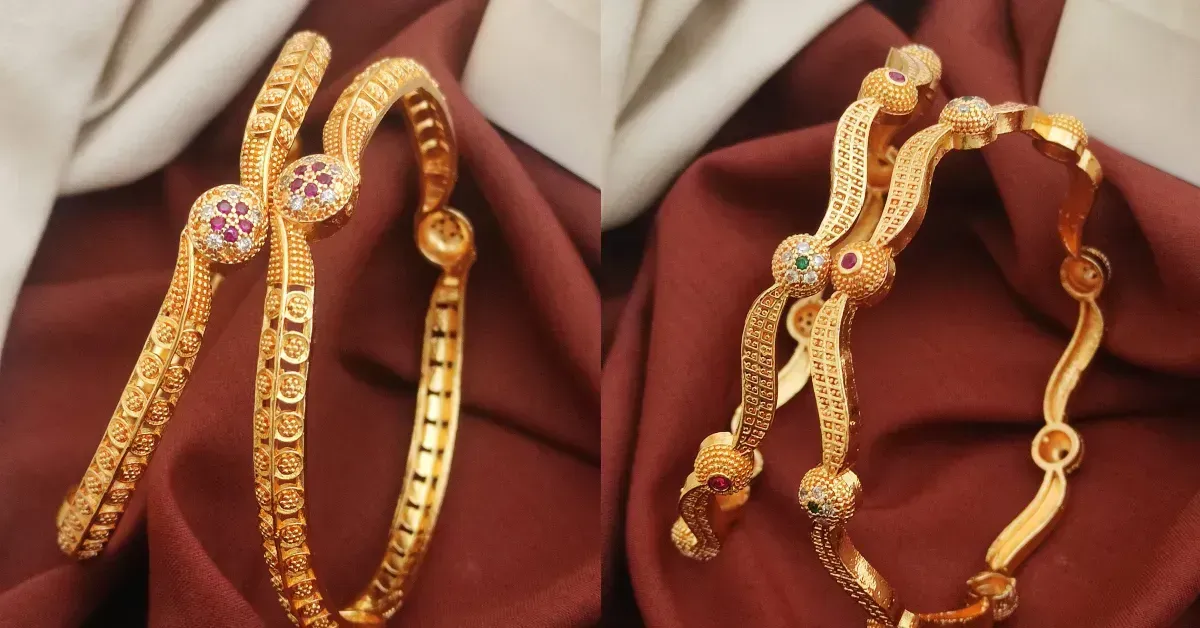 Simple Gold Bangles Design( Source: Social Media)