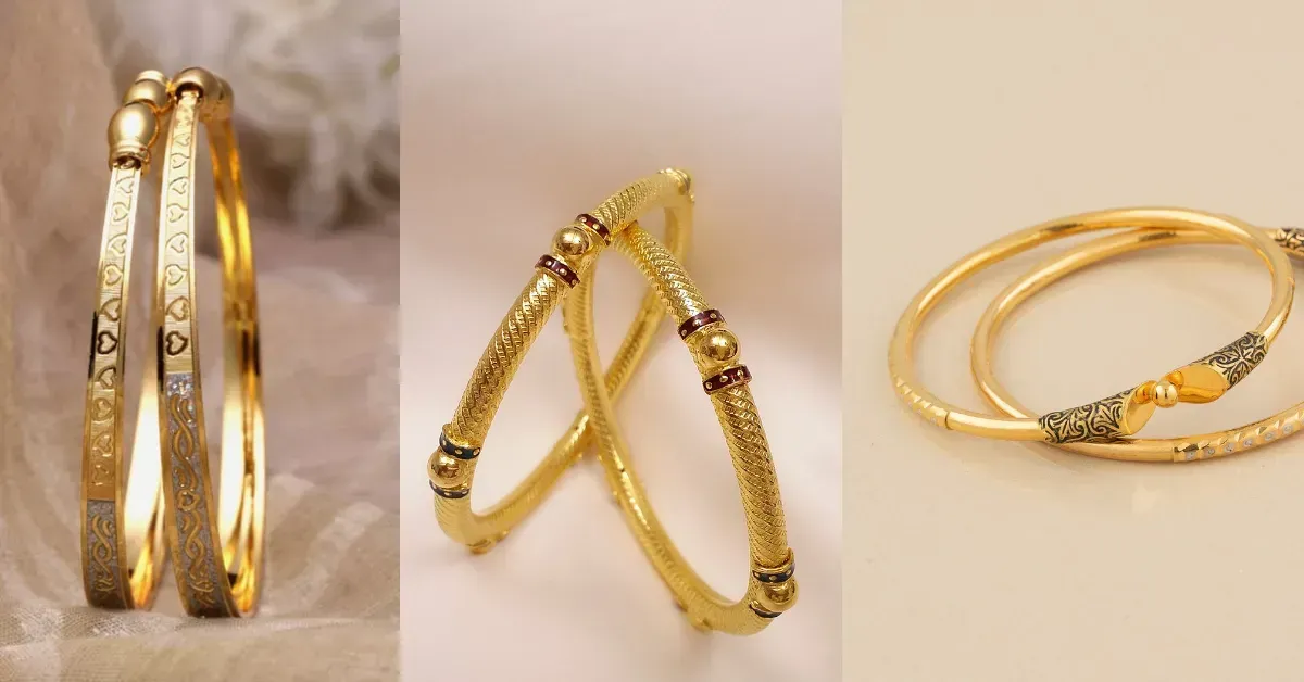 Simple Gold Bangles Design( Source: Social Media)