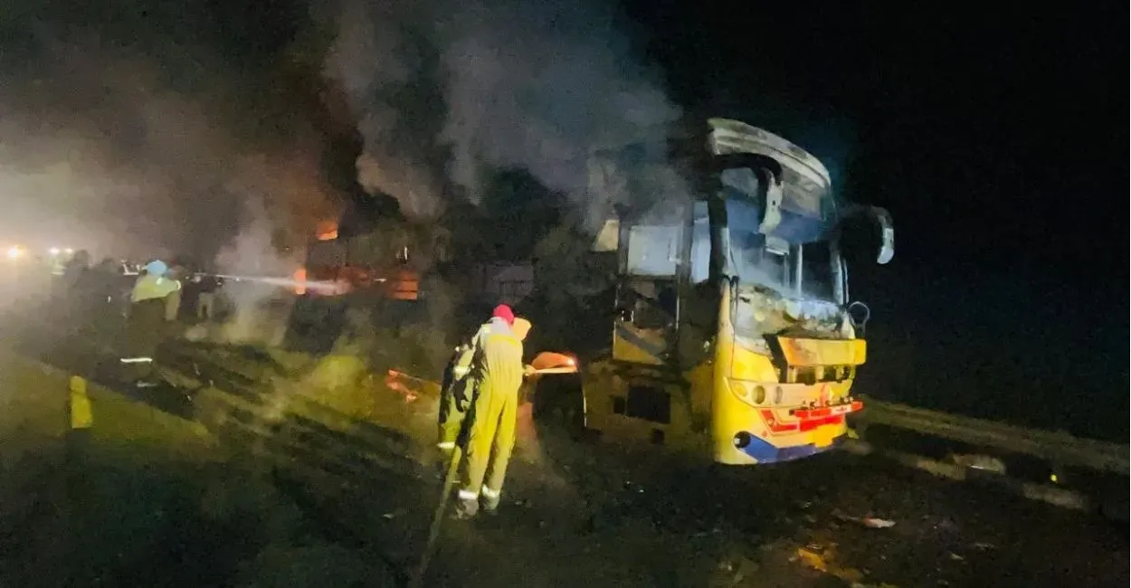 Kannauj Bus Fire Accident (Image- Social Media)