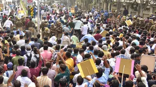 Prayagraj student Protest