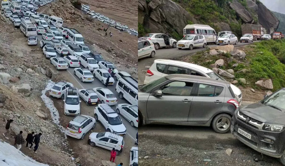 Rohtang Pass Traffic Jam