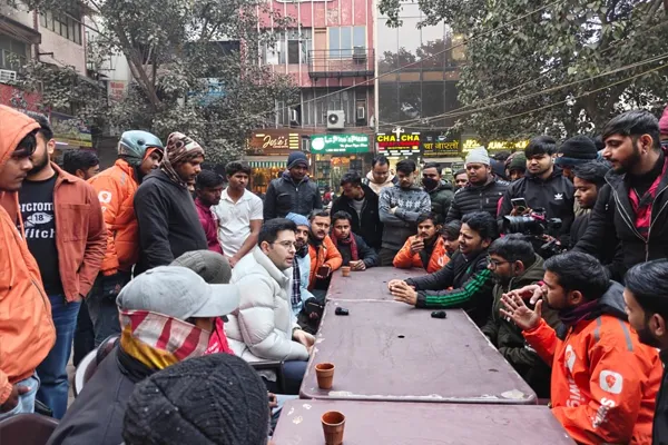 Raghav Chadha Congratulate Gig Workers (Image- Social Media)