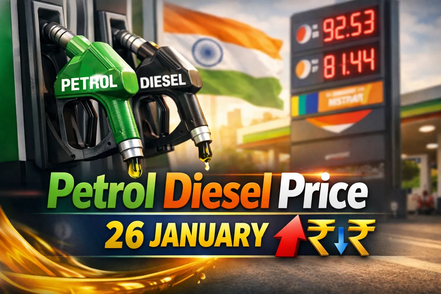 गणतंत्र दिवस पर घूमने से पहले चेक करें पेट्रोल डीजल के नए रेट, जानें आज का ताजा भाव