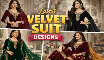 Velvet Punjabi Suit Designs for Lohri