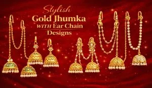 Earrings with Hair Chain