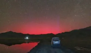 Red Aurora Over Hanle