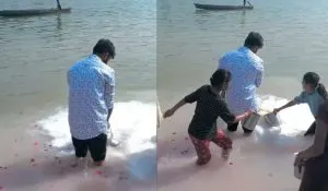 Ganga Dudh Visarjan Viral Video