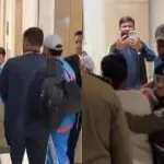 Woman approaches Rohit Sharma