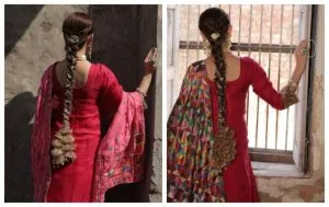 Unique Hairstyle for lohri