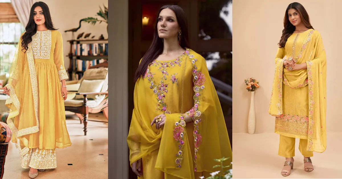 Yellow Salwar Suit Designs