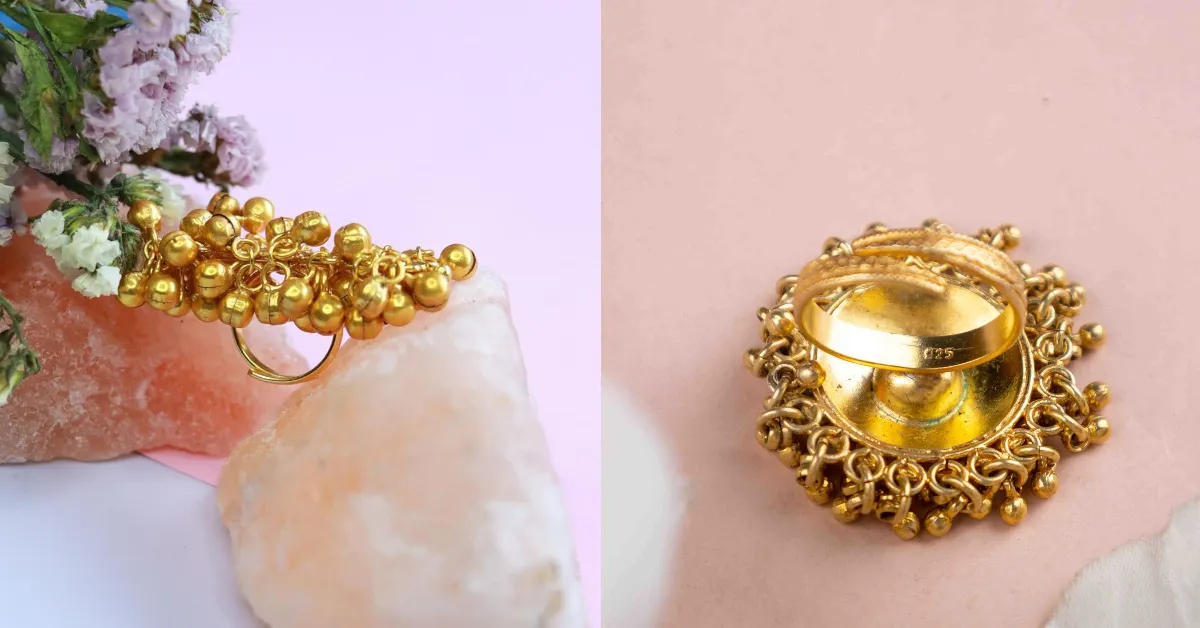 Oxidised Gold Ring Design( Source: Social Media)