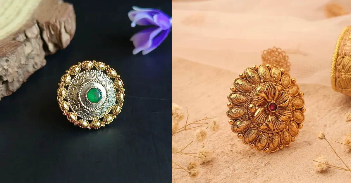 Oxidised Gold Ring Design( Source: Social Media)