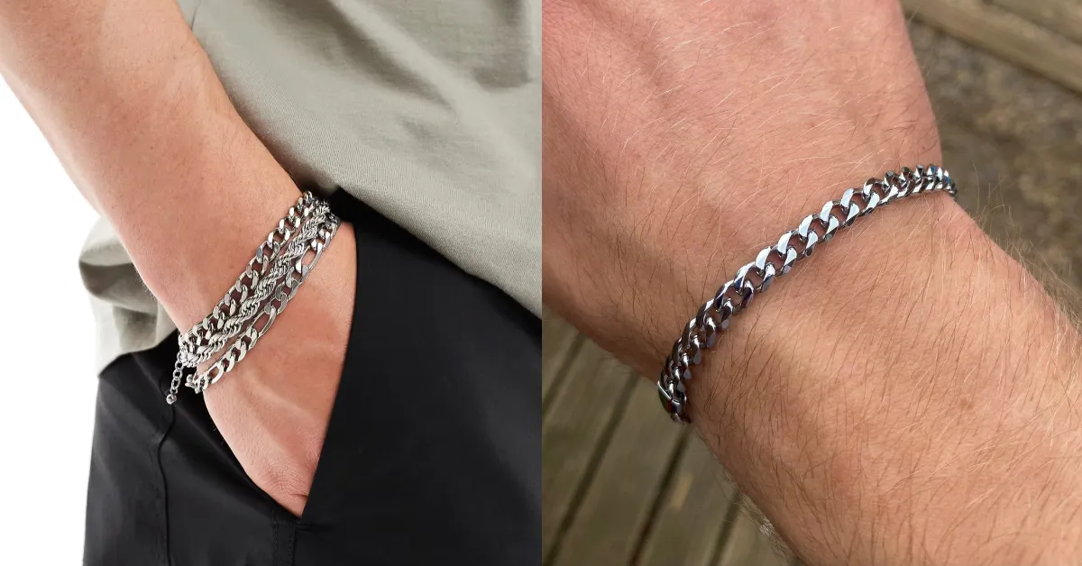Silver Bracelet For Men( Source: Social Media)