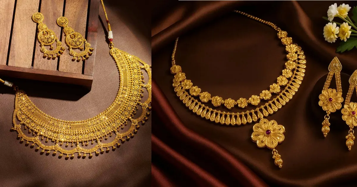 Gold Necklace Earring Set( Source: Social Media)