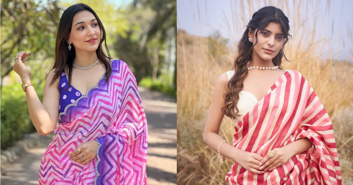 Leheriya Print Saree Designs