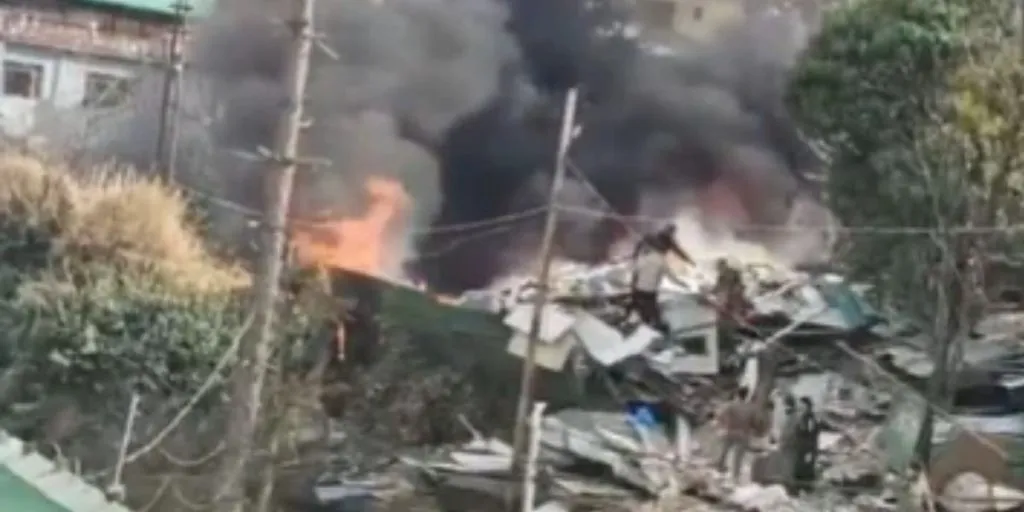 Joshimath Army Camp Fire (Image- Social Media)