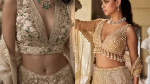 v neck blouse designs
