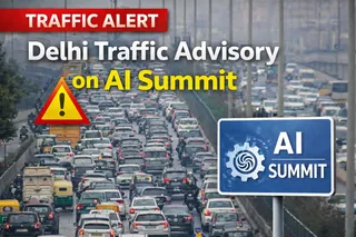 Delhi Traffic Advisory on AI Summit ( source : AI ganrated)