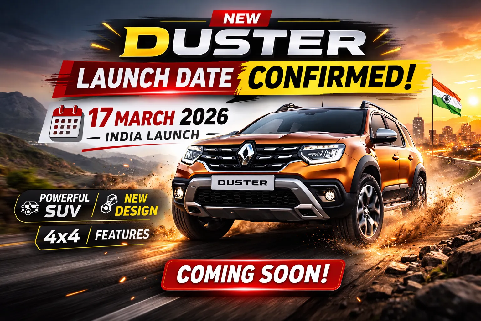 Duster Launch Date Confirmed