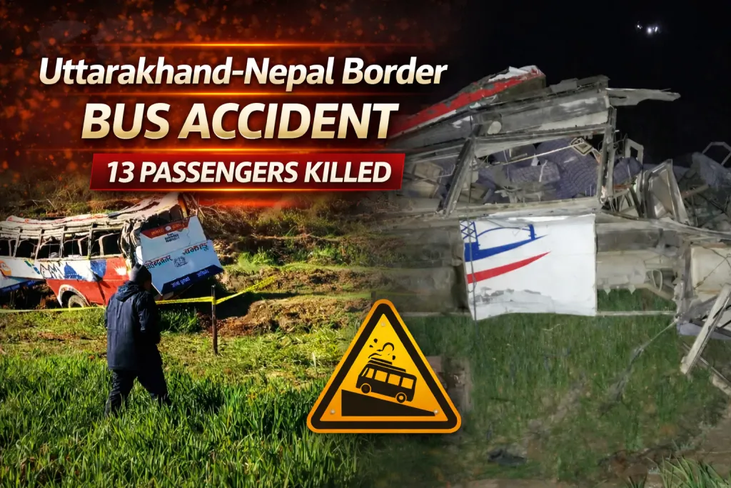 Uttarakhand Nepal Border Bus Accident ( image-AI )