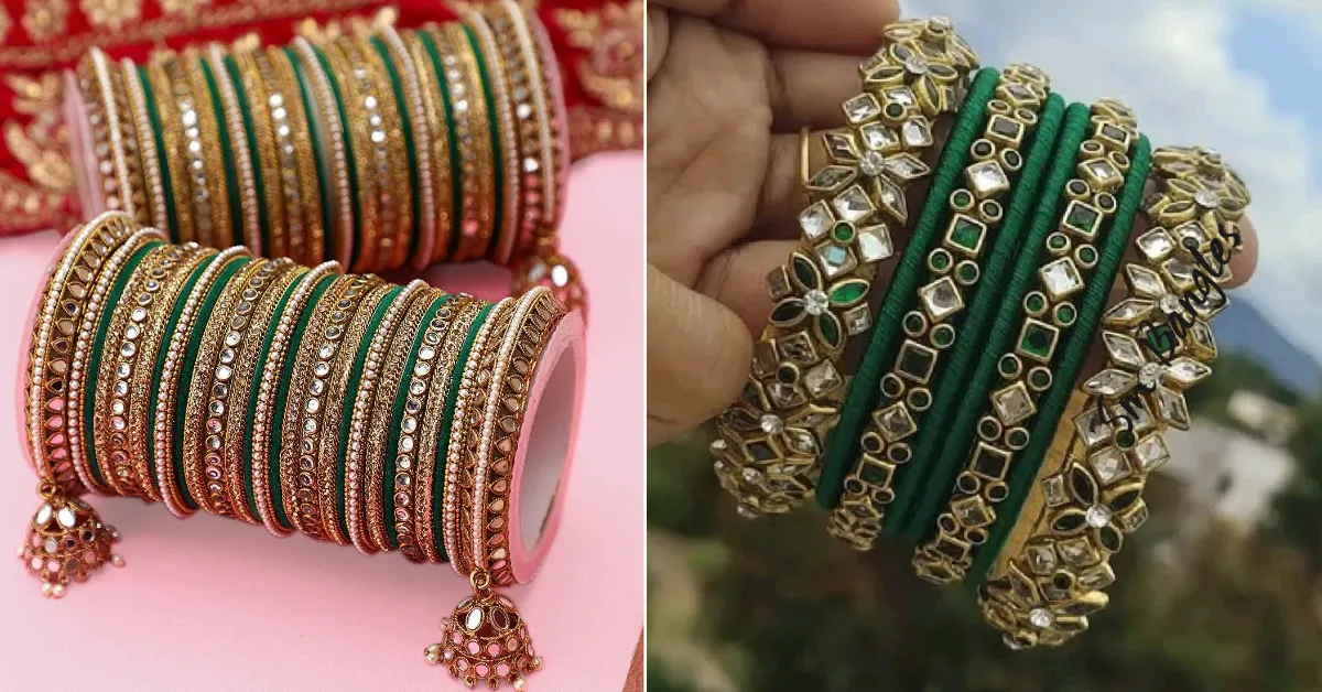 Green Bangle Designs for Mahashivratri