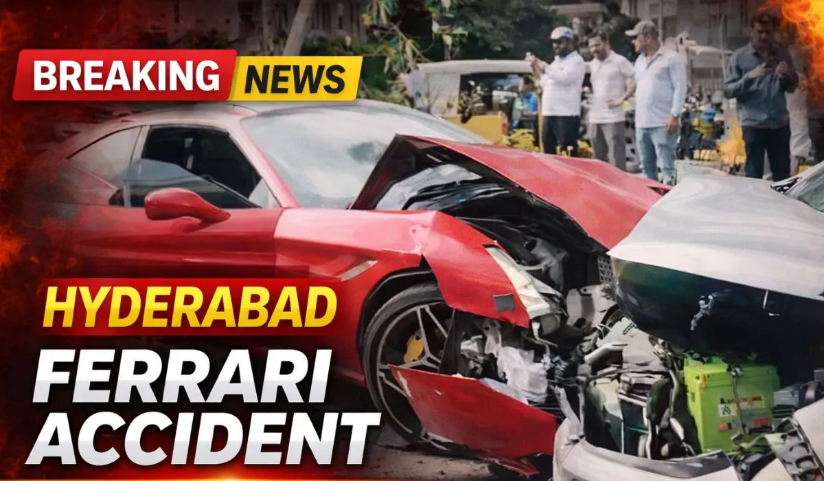 Hyderabad Ferrari Accident ( source : social media)