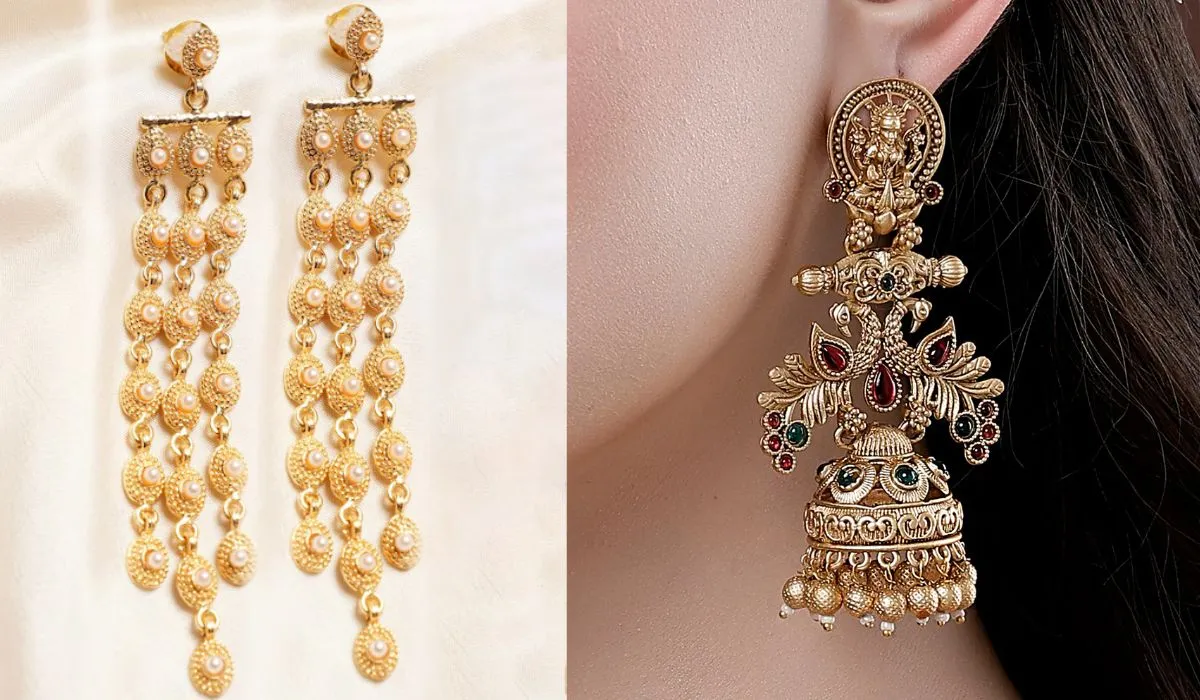 Gold Dangler Earrings