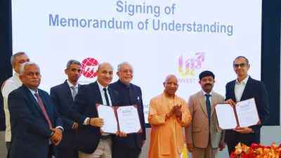 CM Yogi Sign Mou in Singapore (image: S-M)