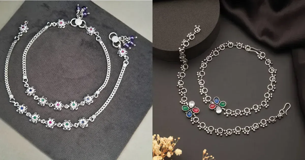 Best 5 Latest Silver Pajeb Design: न्यूली मैरिड वुमन के लिए सिम्पल ...