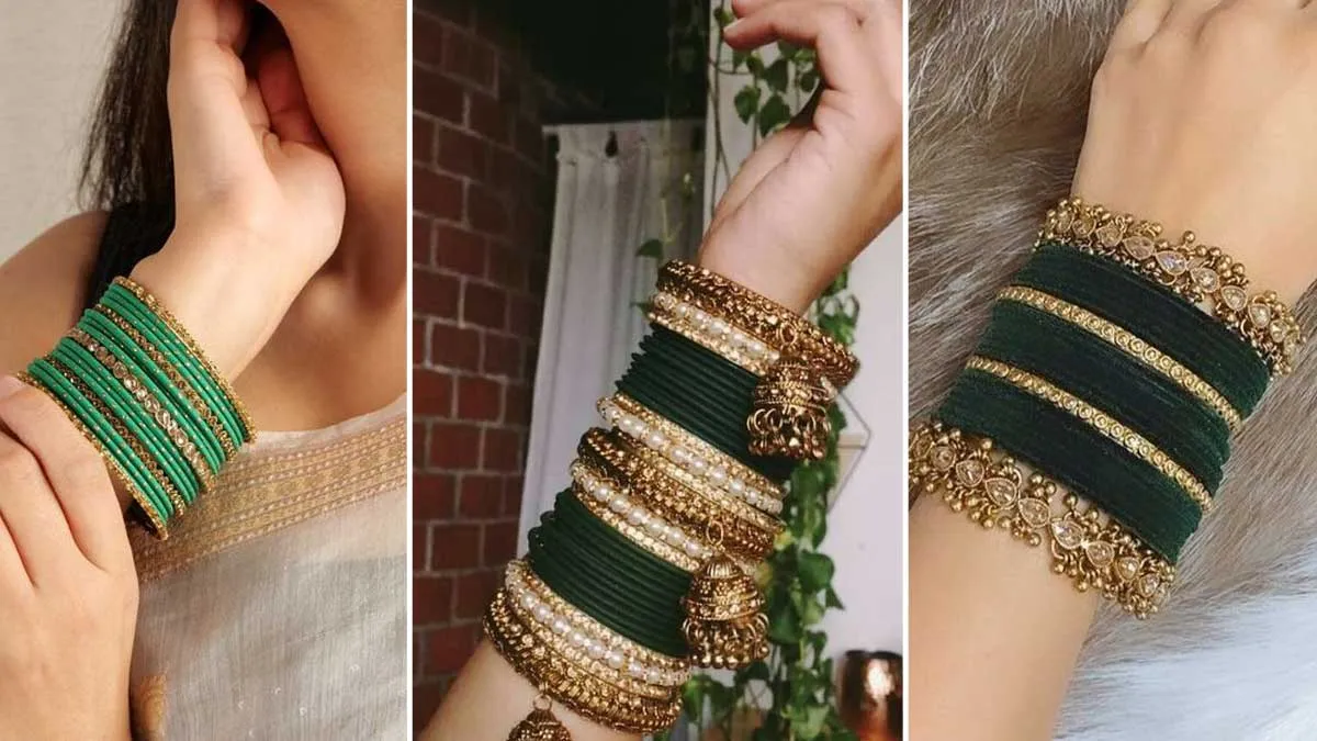 Green Bangle Designs for Mahashivratri