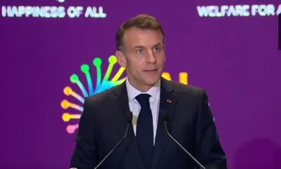 Emmanuel Macron in AI Summit 2026
