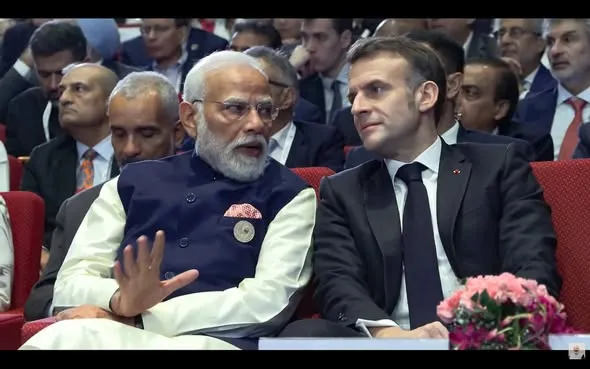 Emmanuel Macron in AI Summit 2026