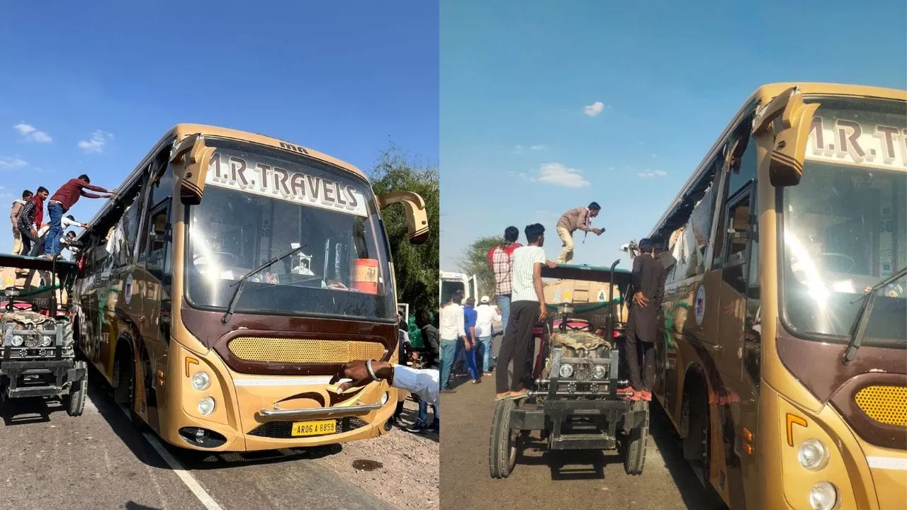 Rajasthan Balotra Bus Accident (image: social media )