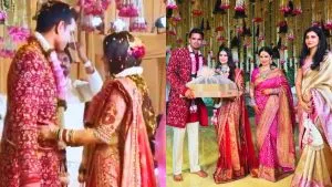 एक दूजे के हुए अर्जुन तेंदुलकर और सानिया चंडोक, गले में वरमाला डालने वाला वीडियो आया सामने