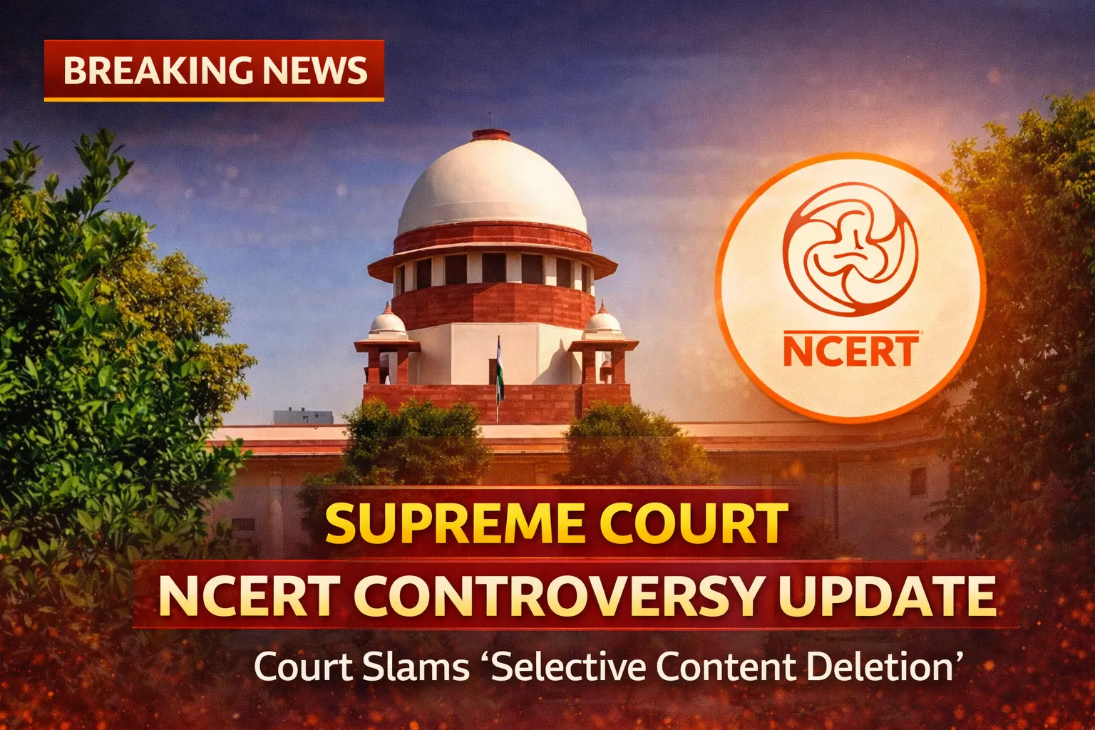 Supreme Court NCERT Controversy Update (image: AI ganrated )