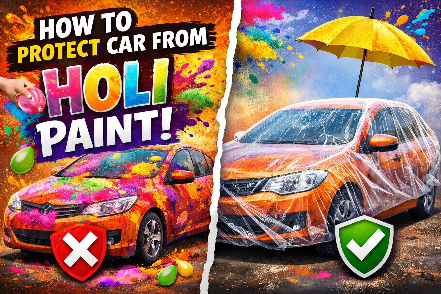 How to Protect Car from Holi Paint