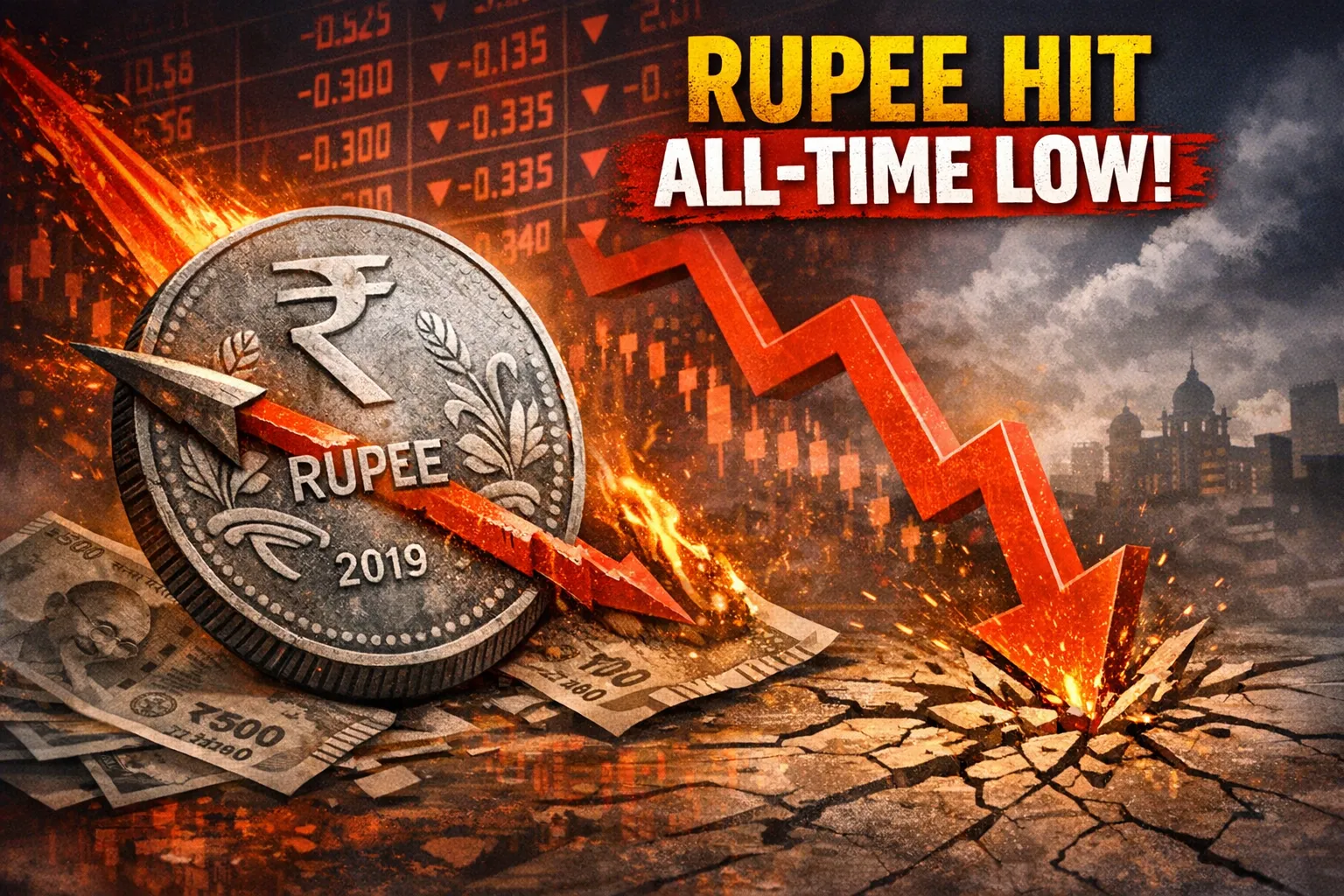 Rupee Hit All-Time Low