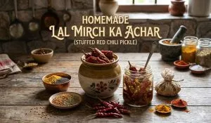 Homemade Lal Mirch ka Achar