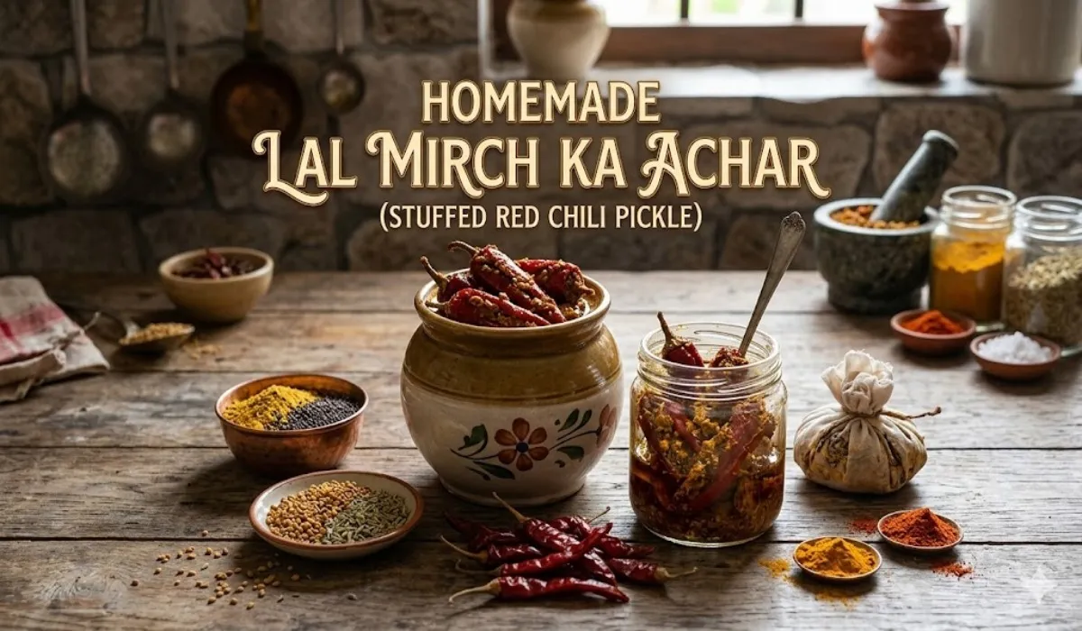 Homemade Lal Mirch ka Achar