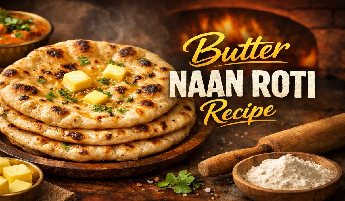 Nan Roti Poster Butter Naan Roti Recipe: Paneer की सब्जी के साथ लें गरमागरम Butter Naan ...