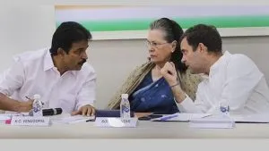 सोनिया गाँधी, राहुल गाँधी , के. सी. वेणुगोपाल