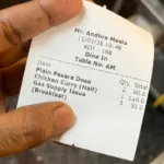 Gas charge in restaurant bill
