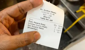 Gas charge in restaurant bill
