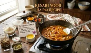 Kesari Sooji Halwa Recipe