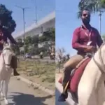 Horse ride to office viral video