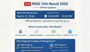 RBSE Class 12 Result Date Time