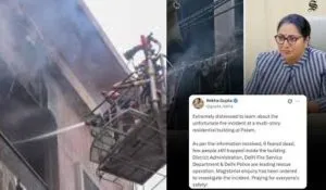 CM Rekha Gupta Reaction on Palam Fire