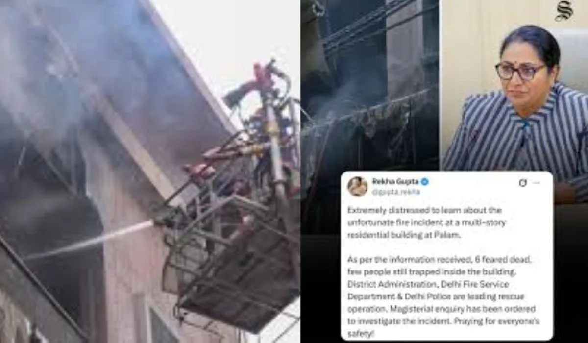 CM Rekha Gupta Reaction on Palam Fire