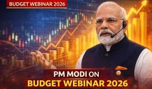 PM Modi on Budget Webinar 2026 (image AI Ganrated )
