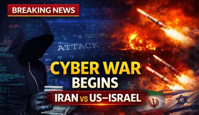 Iran-US-Israel Cyber War (image: AI ganrated )